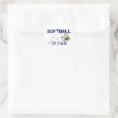 Sticker Rond Touchez-Le Softball Dur (Sac)