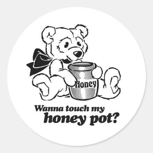 Sticker Rond TOUCHEZ MON POT DE MIEL -.png (Devant)