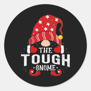 Sticker Rond Tough Gnome Pjs De Noël Assortis Pour La Famille