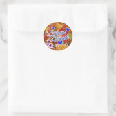 Sticker Rond toujours amis conceptions (Sac)
