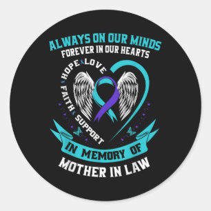 Sticker Rond Toujours Dans Nos Coeurs Mère En Droit Suicide Lau