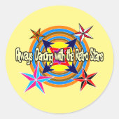 Sticker Rond Toujours danser avec les stars rétro (Devant)