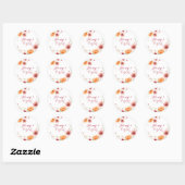 Sticker Rond Toujours et jamais | Mariage automne (Feuille)