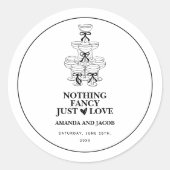 Sticker Rond Tour de champagne Rien de fantaisiste Juste l'amou (Devant)