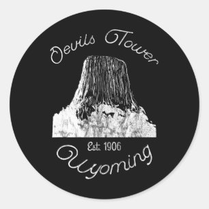 Sticker Rond Tour de Devils Wyoming Monument National Rétro Vin