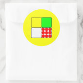 Sticker Rond Tour de France Jerseys 3 Jaunes (Sac)