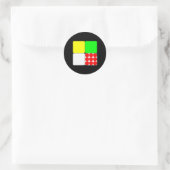 Sticker Rond Tour de France Jerseys 3 Noirs (Sac)