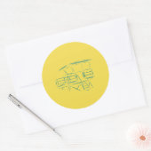 Sticker Rond Tour de garde-vie classique (Enveloppe)
