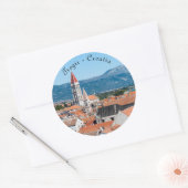 Sticker Rond Tour de la cathédrale de Trogir - Dalmatie, Croati (Enveloppe)