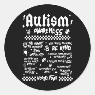 Sticker Rond Tour du monde d'Autisme