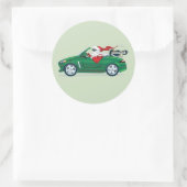 Sticker Rond Tour du monde de père Noël convertible (Sac)