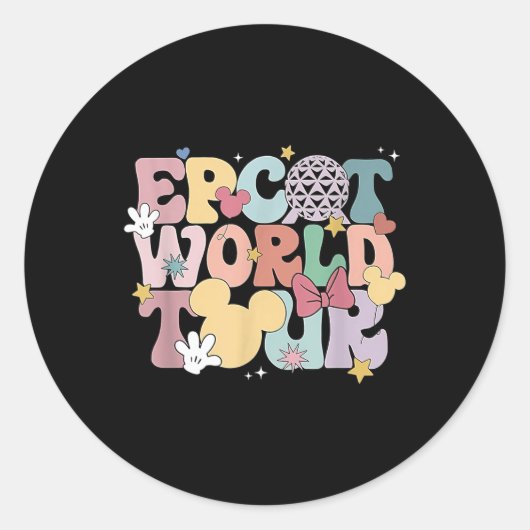 Sticker Rond Tour du monde Epcot (Devant)