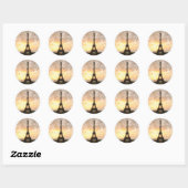 Sticker Rond Tour Eiffel (Feuille)