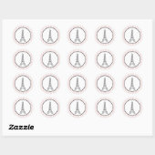 Sticker Rond Tour Eiffel (Feuille)