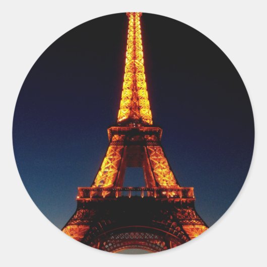 Sticker Rond Tour Eiffel à Paris (Devant)