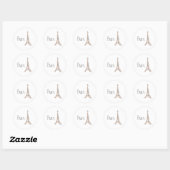Sticker Rond Tour Eiffel Abstraite de PARIS (Feuille)