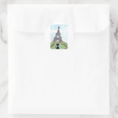 STICKER ROND TOUR EIFFEL CHAT NOIR (Sac)