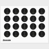 Sticker Rond Tour Eiffel Paris (Feuille)