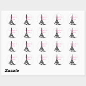 Sticker Rond Tour Eiffel Paris (Feuille)
