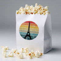 Tour Eiffel Paris dans Sunset Circle Retro Vintage