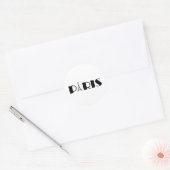 Sticker Rond Tour Eiffel Paris Noir & Blanc (Enveloppe)