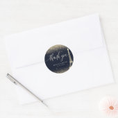 Sticker Rond Tour Eiffel Parties scintillant Mariage Merci (Enveloppe)