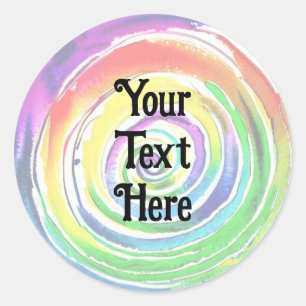 Sticker Rond Tourbillon arc-en-ciel