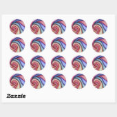 Sticker Rond Tourbillon d'aquarelle (Feuille)