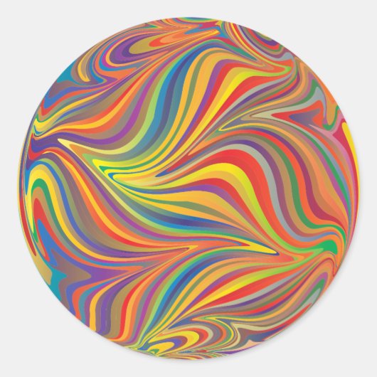 Sticker Rond Tourbillon de couleur (Devant)