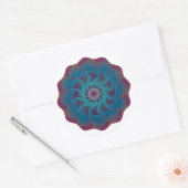 Sticker Rond Tourbillon de fleurs (Enveloppe)