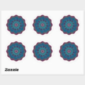 Sticker Rond Tourbillon de fleurs (Feuille)