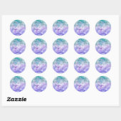 Sticker Rond Tourbillon de nuage bleu et violet (Feuille)