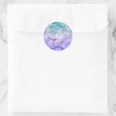 Sticker Rond Tourbillon de nuage bleu et violet (Sac)