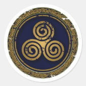 STICKER ROND TOURBILLONS CELTIQUES CERCLE (Devant)