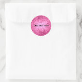 Sticker Rond Tourbillons roses (Sac)