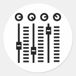 Sticker Rond Tourne-disque du DJ