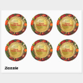 Sticker Rond Tourner des tomates personnalisées depuis la cuisi (Feuille)