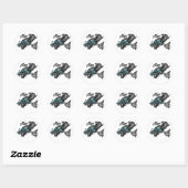 Sticker Rond Tourner du dragon (Feuille)