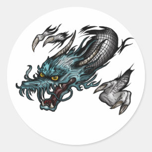 Sticker Rond Tourner du dragon