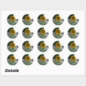 Sticker Rond Tournesol (Feuille)