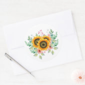 Sticker Rond Tournesol (Enveloppe)