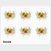 Sticker Rond Tournesol (Feuille)