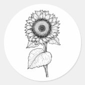 Sticker Rond Tournesol (Devant)