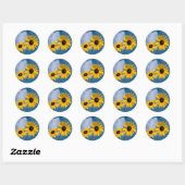 Sticker Rond Tournesol (Feuille)