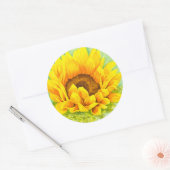 Sticker Rond Tournesol (Enveloppe)