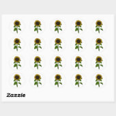 Sticker Rond Tournesol (Feuille)