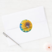 Sticker Rond Tournesol (Enveloppe)