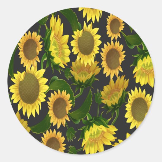 Sticker Rond Tournesol (Devant)
