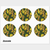 Sticker Rond Tournesol (Feuille)