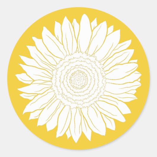 Sticker Rond tournesol (Devant)